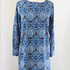 Blue Sheath Dress XS Long Sleeve